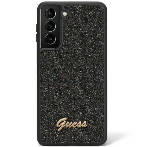 Guess GUHCS23LHGGSHK S23 Ultra S918 czarny/black hard case Glitter Script