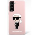 Karl Lagerfeld KLHCS23LSNIKBCP Sam S23 S918 Ultra hardcase różowy/pink Silicone Ikonik