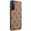 Guess GUHCS23MG4GFBR S23+ S916 brązowy/brown hard case 4G Metal Gold Logo