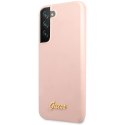 Guess GUHCS23MLSLMGPP S23+ S916 różowy/pink hardcase Silicone Script Metal Logo