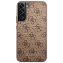 Guess GUHCS23SG4GFBR S23 S911 brązowy/brown hard case 4G Metal Gold Logo