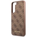 Guess GUHCS23SG4GFBR S23 S911 brązowy/brown hard case 4G Metal Gold Logo