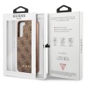 Guess GUHCS23SG4GFBR S23 S911 brązowy/brown hard case 4G Metal Gold Logo