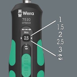 Wkrętak dynamometryczny SAFE-TORQUE SPEED 7510,1-3 Nm, 1/4''