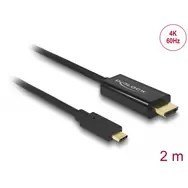 DeLOCK 85291 adapter kablowy 2 m USB Type-C HDMI Czarny