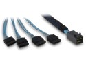 Inter-Tech SFF-8643 - 4x SATA/SAS 0,7 m 12 Gbit/s Niebieski