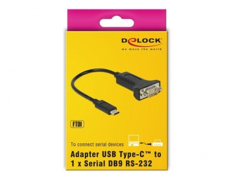 DeLOCK 63908 kabel równoległy Czarny 0,15 m DB-9
