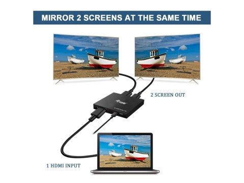 Equip 332715 rozgałęziacz telewizyjny HDMI 2x HDMI
