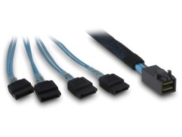 Inter-Tech SFF-8643 - 4x SATA/SAS 0,7 m 12 Gbit/s Niebieski