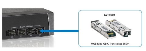 LevelOne GVT-0300 moduł przekaźników sieciowych Swiatłowód 1250 Mbit/s SFP 850 nm