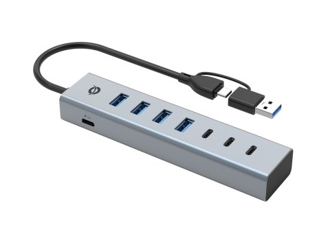 Conceptronic HUBBIES20G huby i koncentratory USB 3.2 Gen 1 (3.1 Gen 1) Type-C 5000 Mbit/s Szary