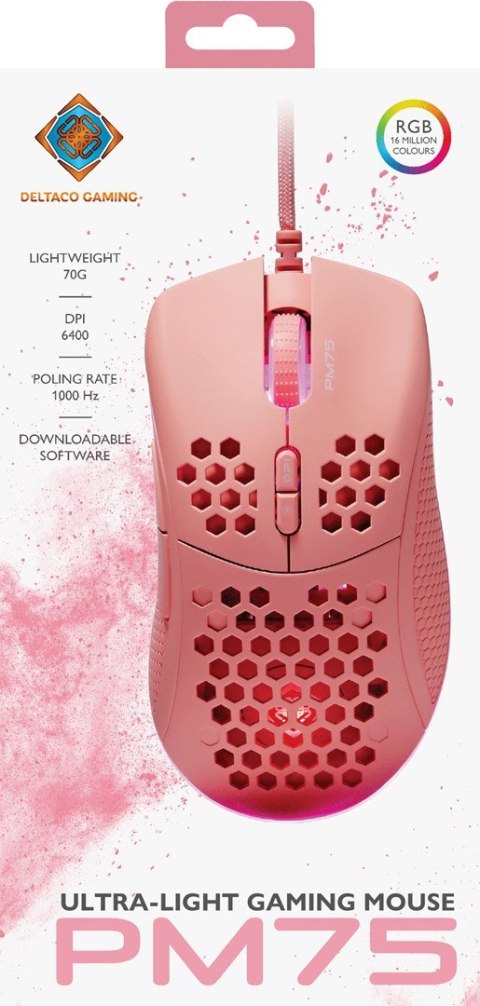 Deltaco Gaming GAM-108-P klawiatura USB Różowy