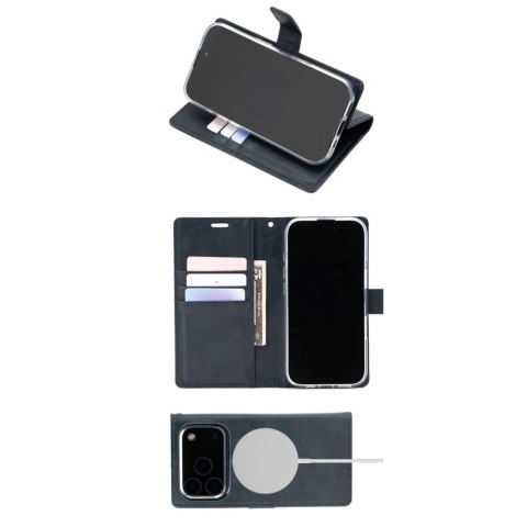 Etui Mercury BlueMoon Diary MagSafe do iPhone 17 Pro / 18 Pro granatowy