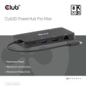 CLUB3D CSV-2552 huby i koncentratory USB Type-C 5000 Mbit/s Czarny