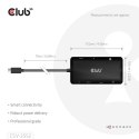 CLUB3D CSV-2552 huby i koncentratory USB Type-C 5000 Mbit/s Czarny