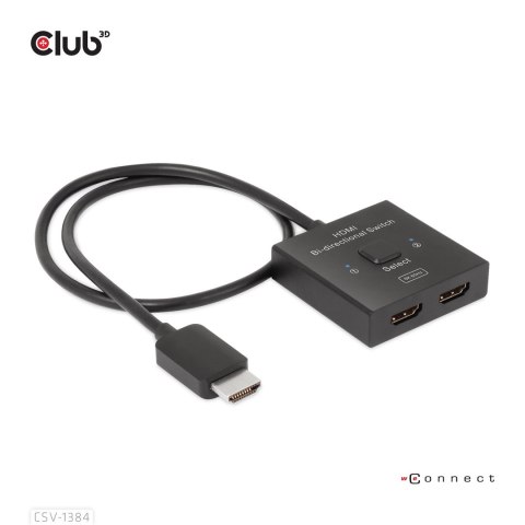CLUB3D CSV-1384 przełącznik KVM Czarny