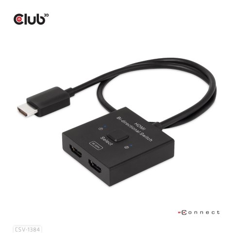 CLUB3D CSV-1384 przełącznik KVM Czarny
