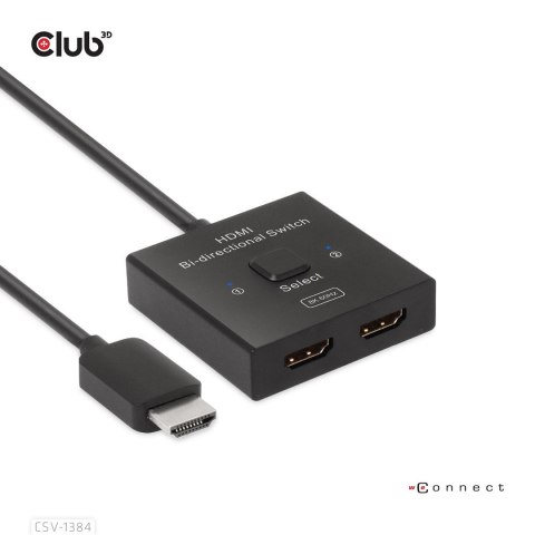 CLUB3D CSV-1384 przełącznik KVM Czarny