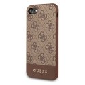 Guess GUHCI8G4GLBR iPhone 7/8/SE 2020 / SE 2022 brązowy/brown hard case 4G Stripe Collection