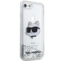 Karl Lagerfeld KLHCI8LNCHCS iPhone 7/8/ SE 2020/2022 srebrny/silver hardcase Glitter Choupette Head