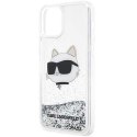 Karl Lagerfeld KLHCP12MLNCHCS iPhone 12/ 12 Pro 6,1" srebrny/silver hardcase Glitter Choupette Head
