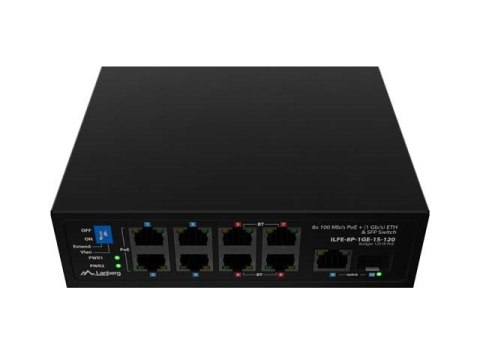 LANBERG SWITCH LIGHT INDUSTRIAL POE 4XBT 4XAT SFP+ETH DIN NIEZARZĄDZALNY FAST ETHERNET