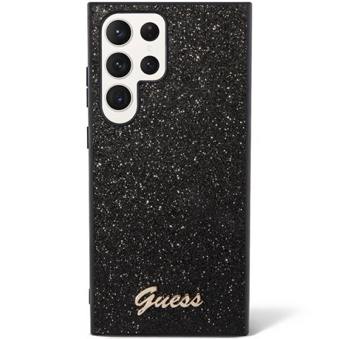 Guess GUHCS23LHGGSHK S23 Ultra S918 czarny/black hard case Glitter Script