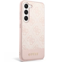 Guess GUHCS23SG4GLPI S23 S911 różowy/pink hard case 4G Stripe Collection