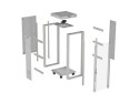 LANBERG SZAFA INSTALACYJNA RACK STOJĄCA 19" 42U 600X600 SZARA DRZWI PRZESZKLONE LCD (FLAT PACK) V2