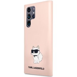 Karl Lagerfeld KLHCS23LSNCHBCP S23 Ultra S918 hardcase różowy/pink Silicone Choupette