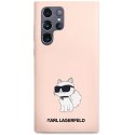 Karl Lagerfeld KLHCS23LSNCHBCP S23 Ultra S918 hardcase różowy/pink Silicone Choupette