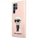 Karl Lagerfeld KLHCS23LSNIKBCP Sam S23 S918 Ultra hardcase różowy/pink Silicone Ikonik