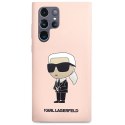 Karl Lagerfeld KLHCS23LSNIKBCP Sam S23 S918 Ultra hardcase różowy/pink Silicone Ikonik