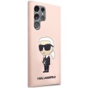 Karl Lagerfeld KLHCS23LSNIKBCP Sam S23 S918 Ultra hardcase różowy/pink Silicone Ikonik