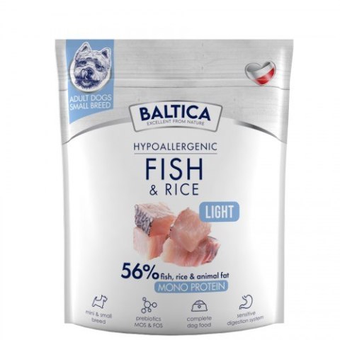 BALTICA NUTRACEUTIC Hypoallergenic Fish & Rice Light XS / S 1kg