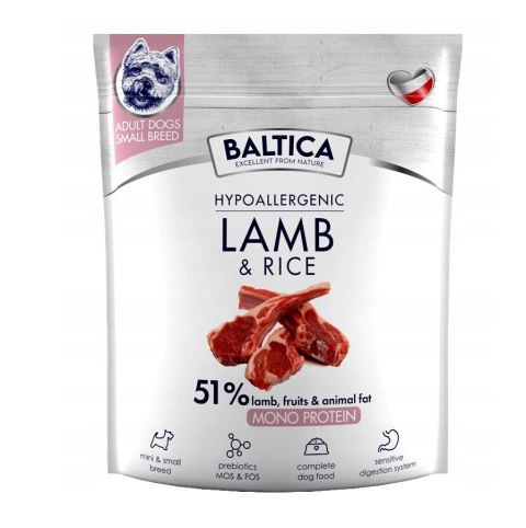 BALTICA NUTRACEUTIC Hypoallergenic Lamb & Rice XS / S 1kg