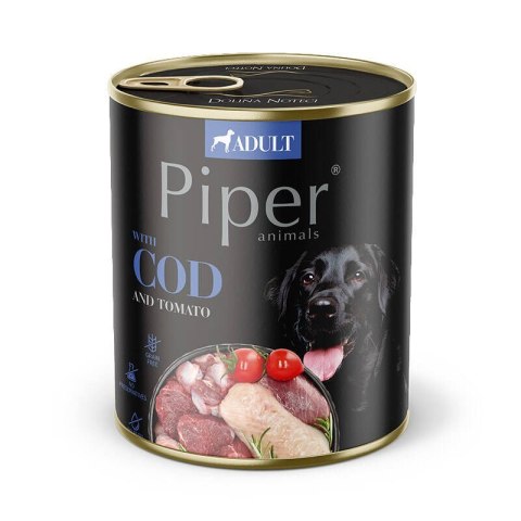 DOLINA NOTECI Piper Animals z dorszem - mokra karma dla psa - 800g