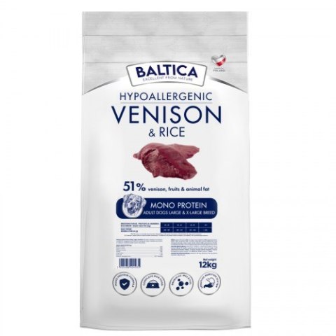 BALTICA NUTRACEUTIC Hypoallergenic Venison & rice L / XL 12kg