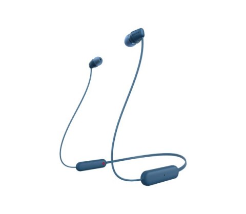 Sony WI-C100 Zestaw słuchawkowy Bezprzewodowy Douszny Połączenia/muzyka Bluetooth Niebieski