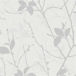 WALLPAPER 122433 BELLE WHITE/SILVER
