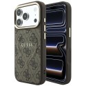 Etui Guess Embossed 4G Classic MagSafe do iPhone 18 Pro / 17 Pro brązowy