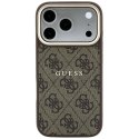 Etui Guess Embossed 4G Classic MagSafe do iPhone 18 Pro / 17 Pro brązowy