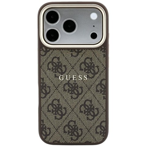 Etui Guess Embossed 4G Classic MagSafe do iPhone 18 Pro / 17 Pro brązowy