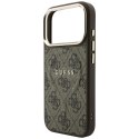Etui Guess Embossed 4G Classic MagSafe do iPhone 18 Pro / 17 Pro brązowy