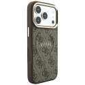 Etui Guess Embossed 4G Classic MagSafe do iPhone 18 Pro Max / 17 Pro Max brązowy