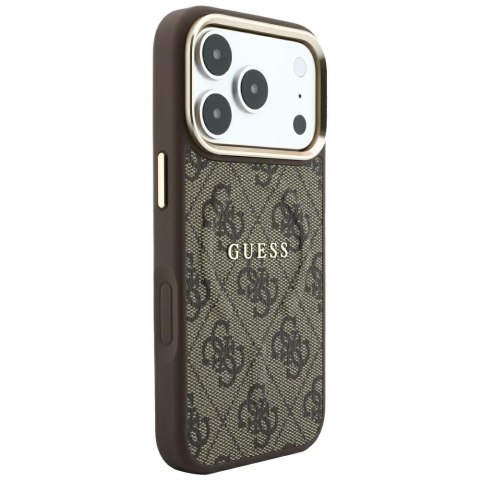 Etui Guess Embossed 4G Classic MagSafe do iPhone 18 Pro Max / 17 Pro Max brązowy