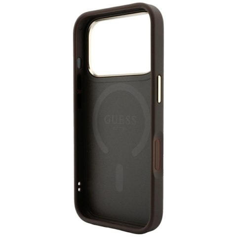 Etui Guess Embossed 4G Classic MagSafe do iPhone 18 Pro Max / 17 Pro Max brązowy