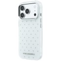 Etui Karl Lagerfeld IML Rhinestones Allover and Electroplated Logo do iPhone 18 Pro / 17 Pro biały