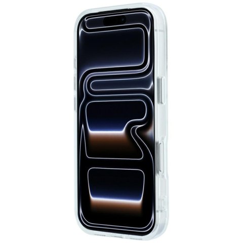 Etui Karl Lagerfeld IML Rhinestones Allover and Electroplated Logo do iPhone 18 Pro / 17 Pro biały