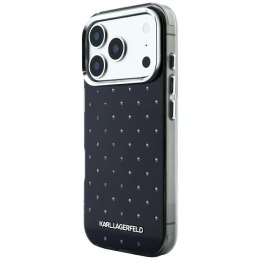 Etui Karl Lagerfeld IML Rhinestones Allover and Electroplated Logo do iPhone 18 Pro / 17 Pro czarny